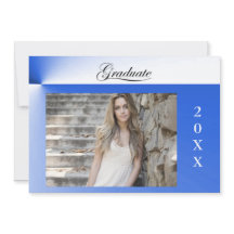 Invitation de graduation moderne Blue-ray avec Pho