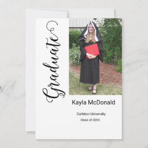Invitation de graduation photo moderne BBQ