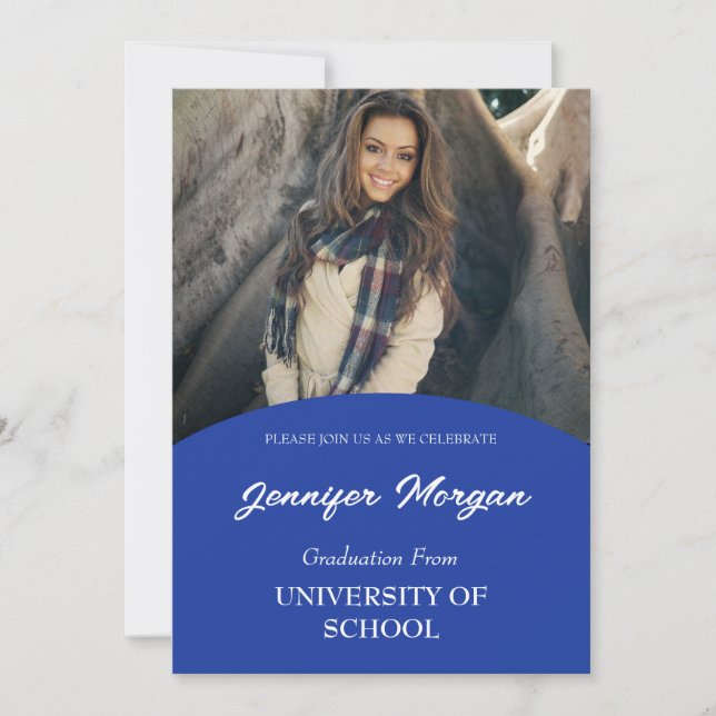Invitation de graduation Photo Simply Classy (Devant)