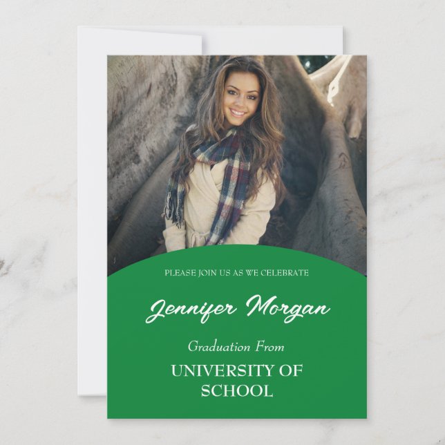 Invitation de graduation Photo Simply Classy (Devant)