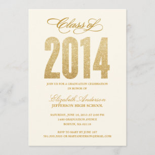 Invitation de graduation Sparkle