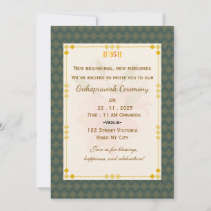 Invitation de Grihapravesh de luxe