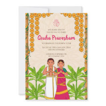 Invitation de Gruhapravesh pour une pendaison de c
