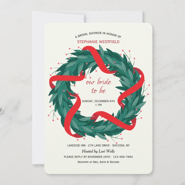 Invitation de guirlande de Noël (Devant)