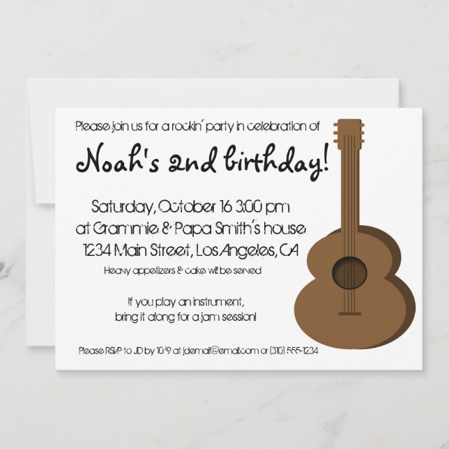Invitation de guitare (Devant)