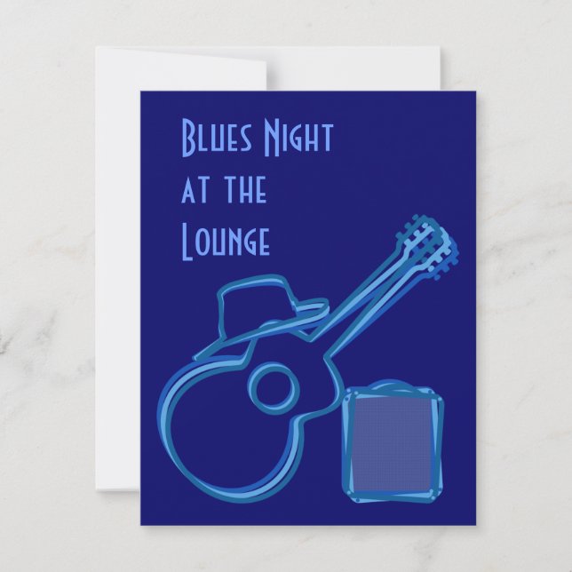 Invitation de guitare de bleus (Devant)