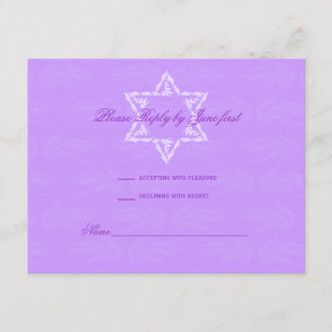 Invitation de Hailey Bat mitzvah avec Damask RSVP
