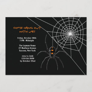 Invitation de Halloween de la toile de l'araignée