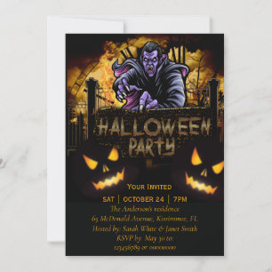 Invitation de Halloween Party Dracula