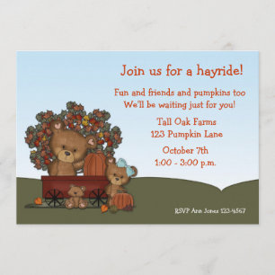 Invitation de Hayride d'ours