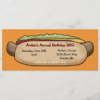 Invitation de hot dog