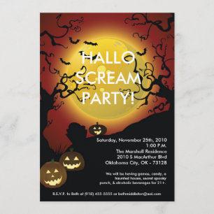 invitation de Jack-o'-lantern Halloween du