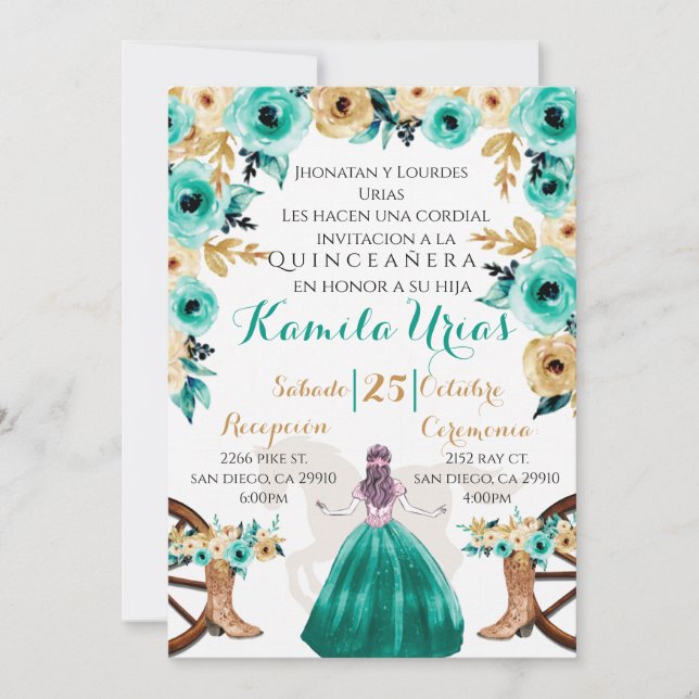 Invitation de Jade Green Charra (Devant)