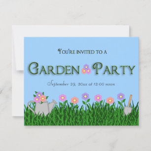 Invitation De Jardin Branché Et Élégant