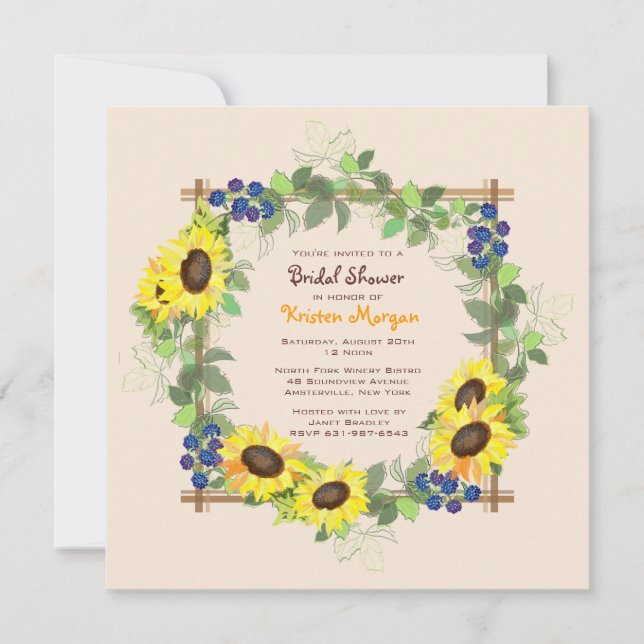 Invitation de jardin d'été (Devant)