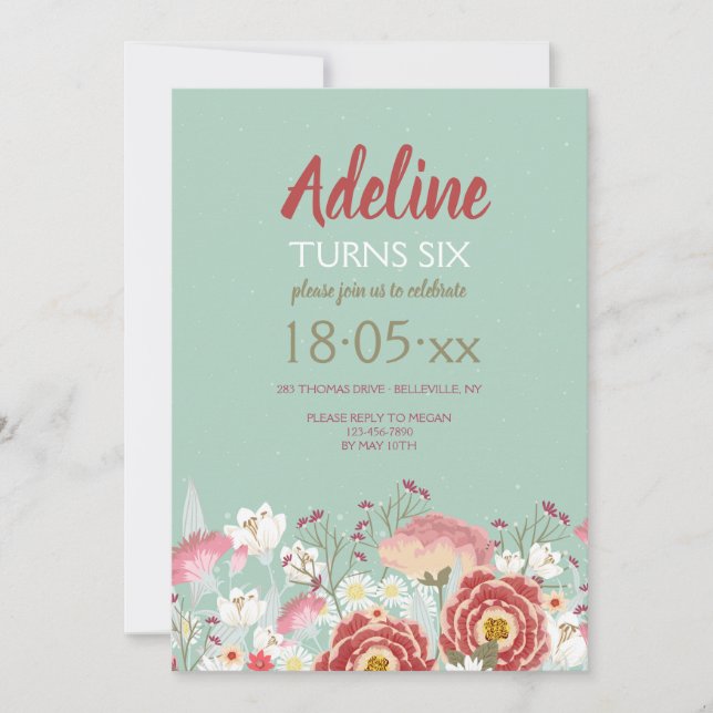 Invitation de Jardin Printanier (Devant)