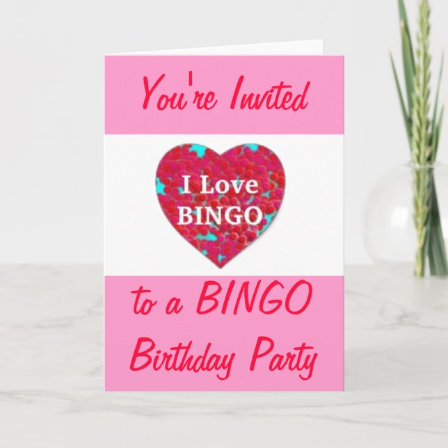Invitation de jetons de bingo (Devant)