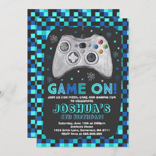 Invitations De Jeu Video Anniversaires Zazzle Ca