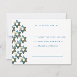 Invitation de Jewish Stars Bar Mitzvah RSVP
