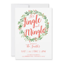 Invitation de Jingle et Mingle Holiday Party