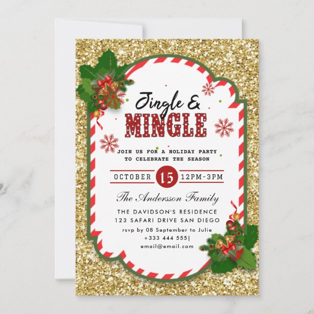Invitation de Jingle & Mingle Holiday Party (Devant)