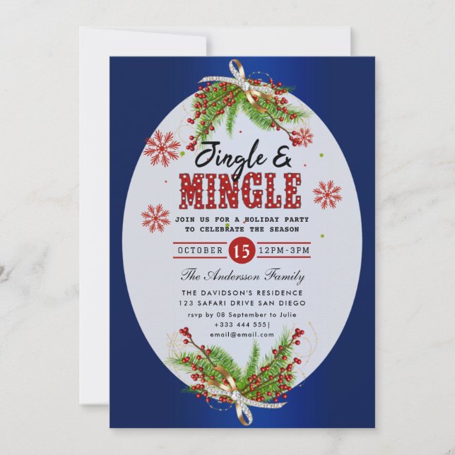 Invitation de Jingle & Mingle Holiday Party (Devant)