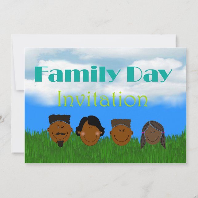 Invitation de jour de famille avec la famille (Devant)