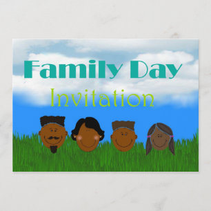 Invitation de jour de famille avec la famille