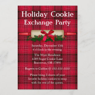 Invitation de jour férié de l'échange de cookies d