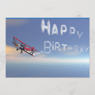 Invitation de joyeux anniversaire de Skywriter
