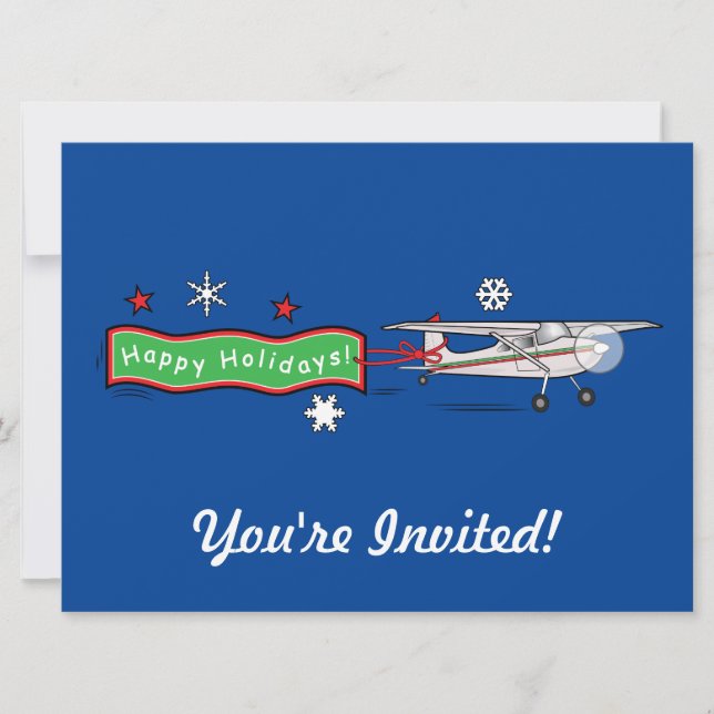 Invitation de Joyeux jours fériés de l'avion (Devant)