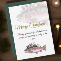 Invitation de Joyeux Noël Truite
