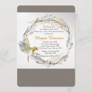 Invitation de jumeaux dans le Baby shower du nid