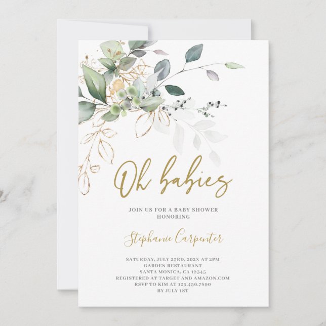 Invitation de jumeaux verdoyants (Devant)