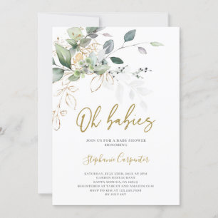 Invitation de jumeaux verdoyants