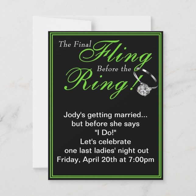 Invitation de la Bachelorette Party (Devant)