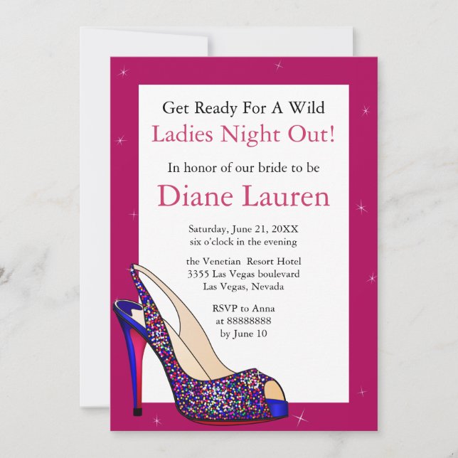 Invitation de la Bachelorette Party (Devant)