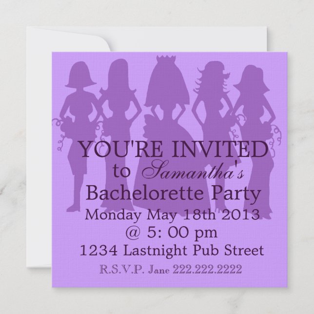 Invitation de la Bachelorette Party (Devant)