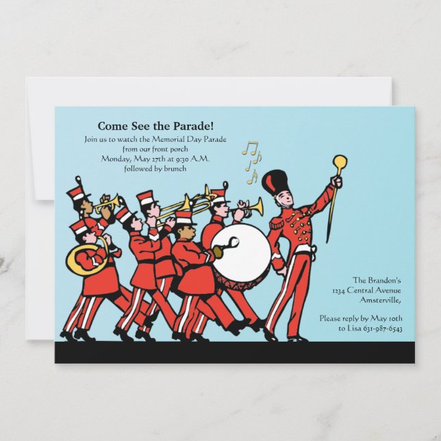 Invitation de la bande Marching (Devant)