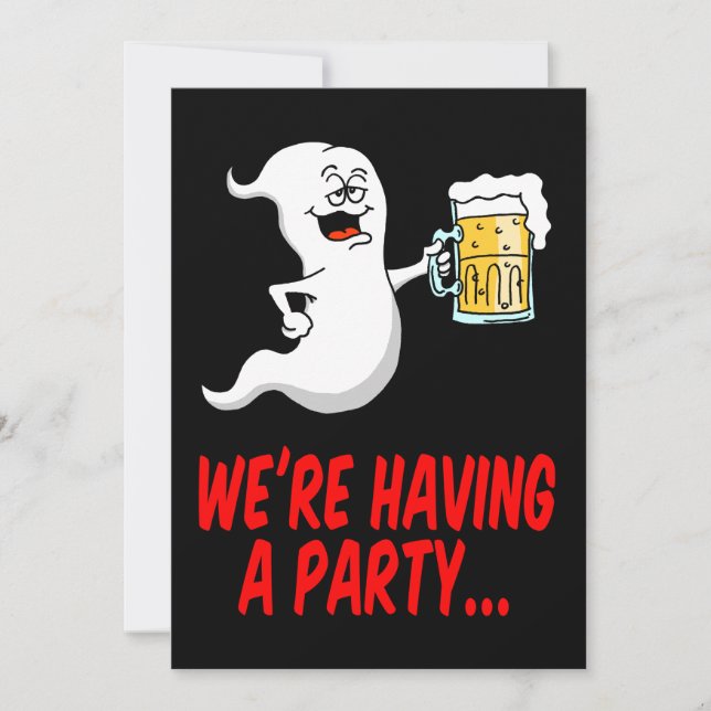 Invitation de la bière Halloween Ghost (Devant)