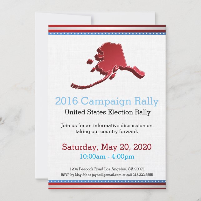 Invitation de la campagne Alaska 2016 (Devant)