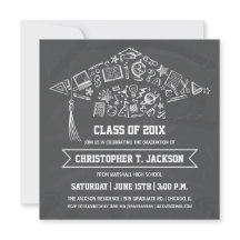 Invitation de la casquette de graduation de tablea