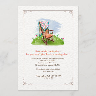Invitation de la chaise à rocher