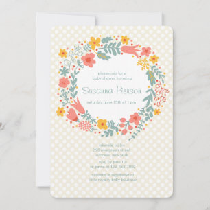 Invitation de la couronne de printemps