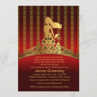 Invitation de la couronne d'or de la princesse de