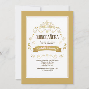 Invitation de la Couronne Quinceañera