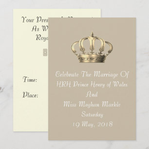 Invitation de la Couronne royale Harry & Meghan (T