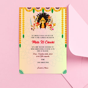 Invitation de la déesse Mata Ki Chowki Durga Jagra