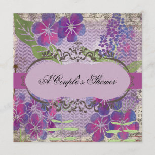 Invitation de la douche d'aquarelle du couple