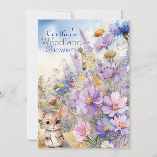 Invitation de la douche de bois Spring (Devant)